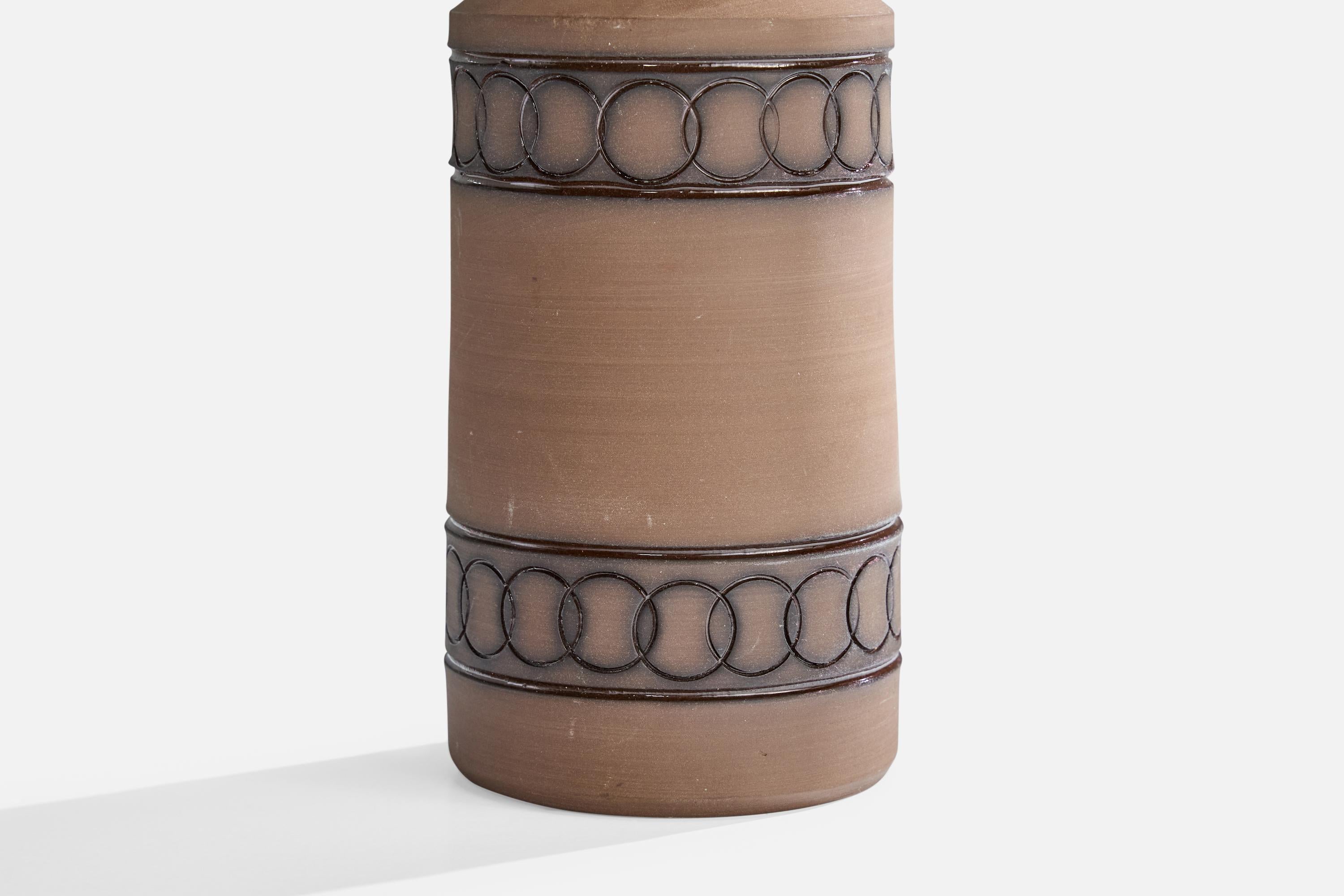 Nila Keramik, Tischlampen, Keramik, Stoff, Schweden, 1970er im Angebot 2