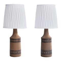 Nila Keramik, Lampade da tavolo, Ceramica, Tessuto, Svezia, anni '70