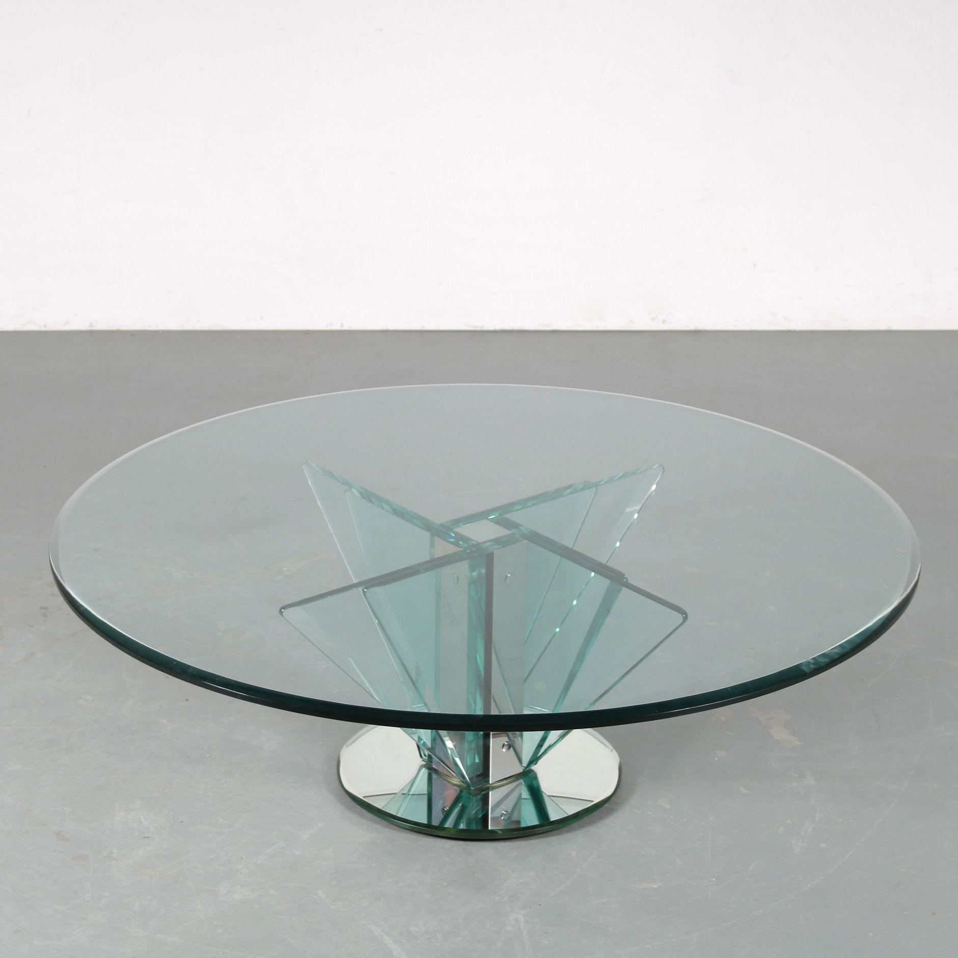 Nile Glass Coffee Table attributed to Pietro Chiesa for Fontana Arte, Italy 1970 2
