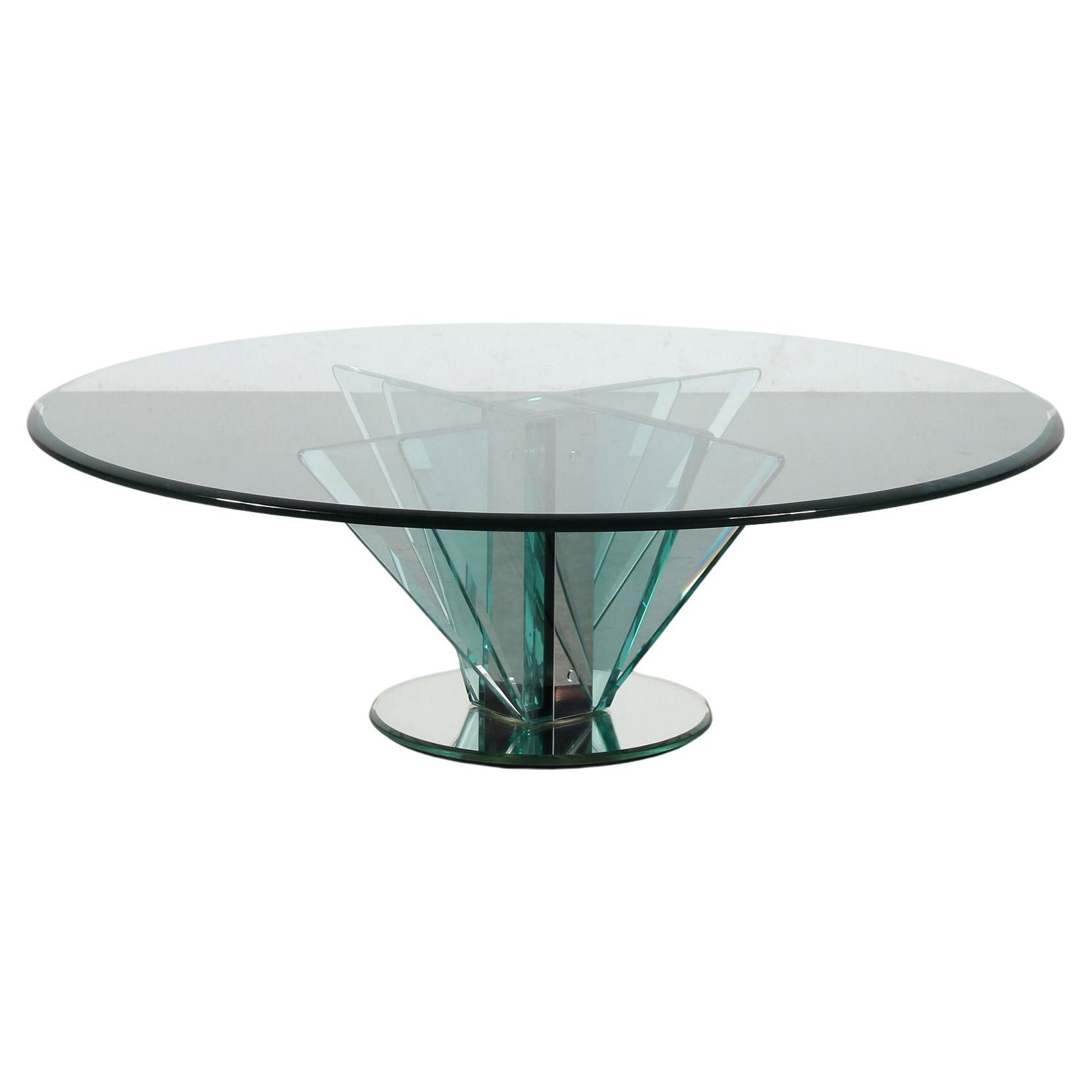 Nile Glass Coffee Table attributed to Pietro Chiesa for Fontana Arte, Italy 1970