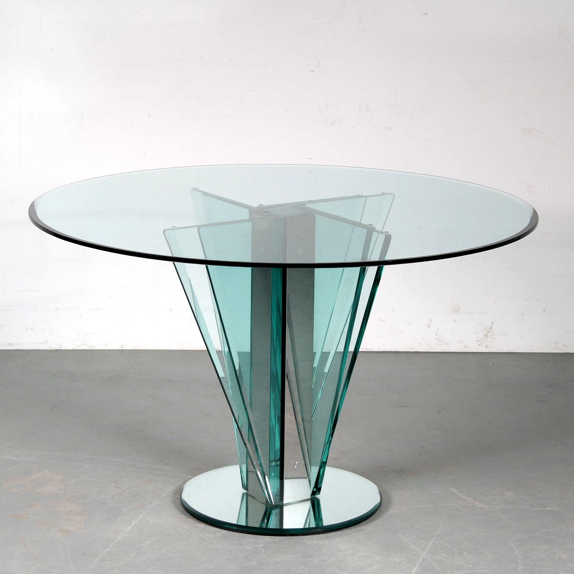 Nile Glass Table attributed to Pietro Chiesa for Fontana Arte, Italy 1970 For Sale 5