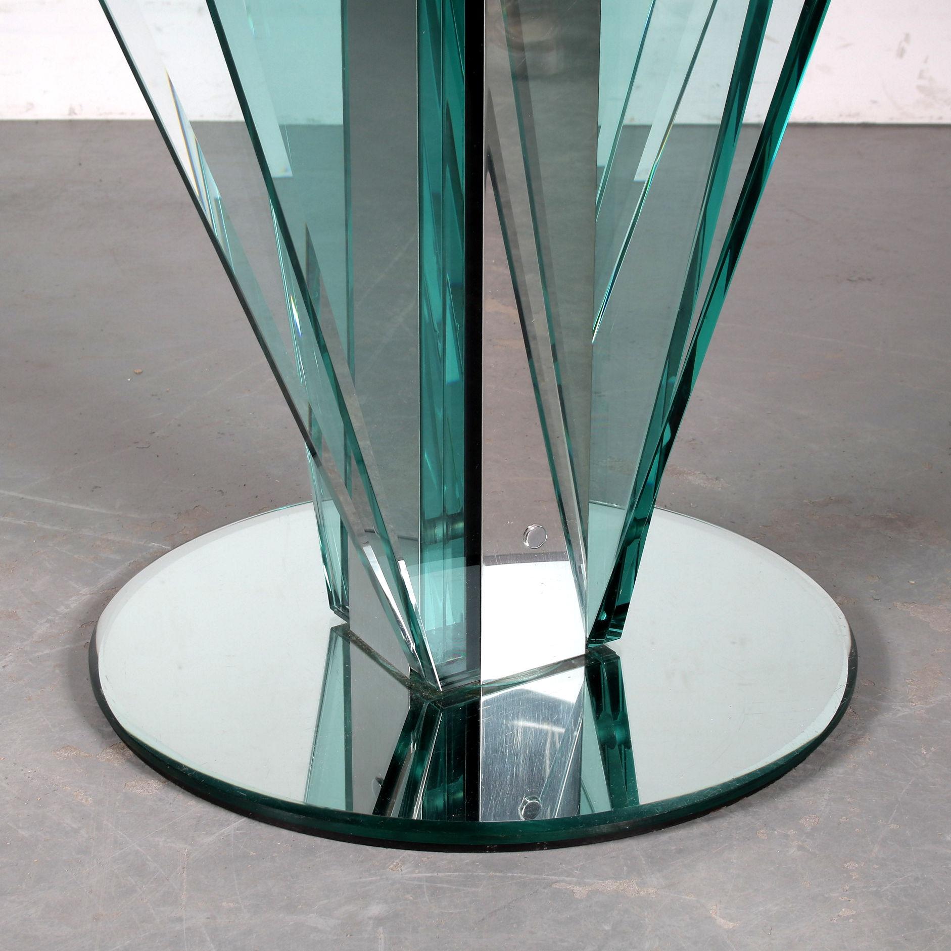 Nile Glass Table attributed to Pietro Chiesa for Fontana Arte, Italy 1970 In Good Condition For Sale In Amsterdam, NL