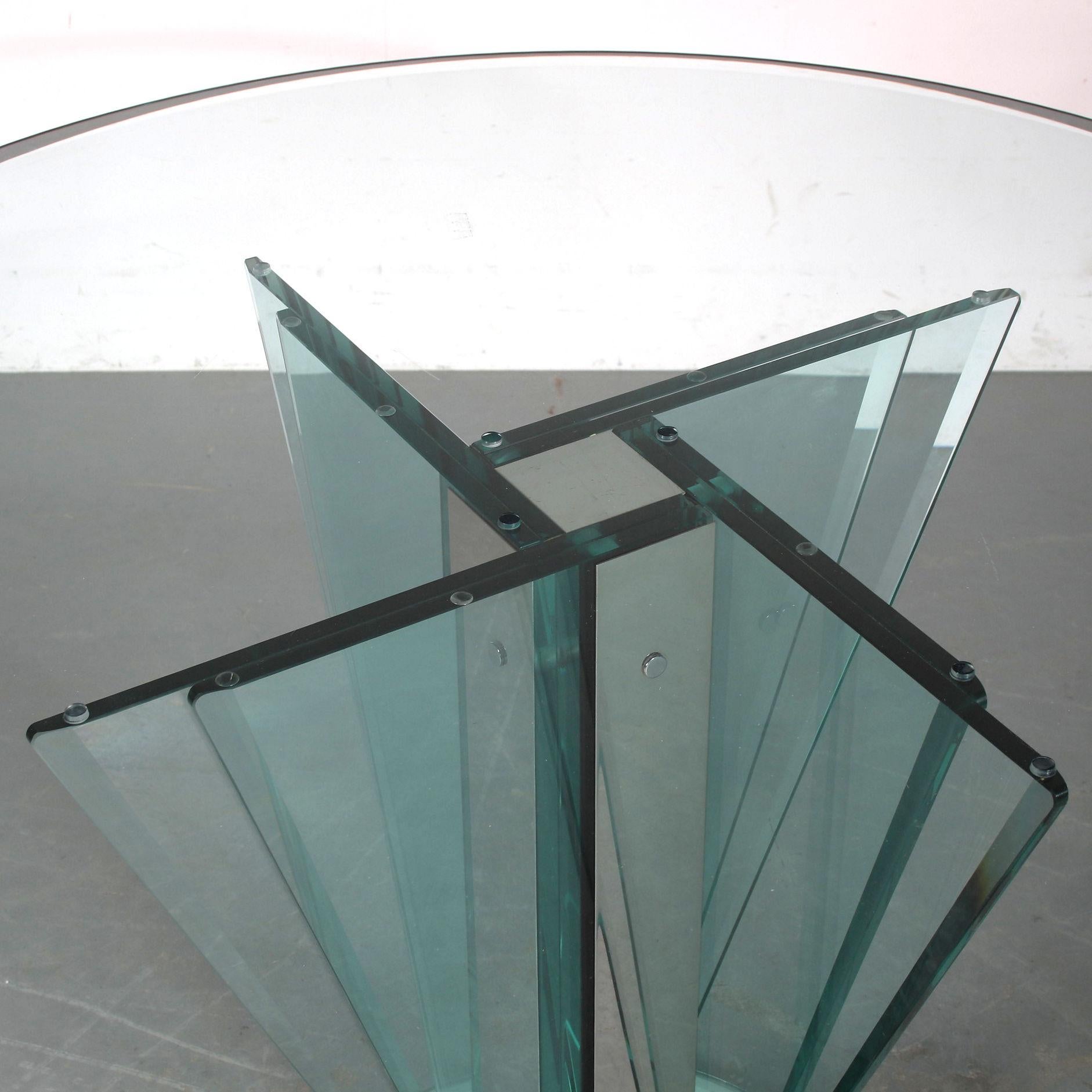 Late 20th Century Nile Glass Table attributed to Pietro Chiesa for Fontana Arte, Italy 1970 For Sale