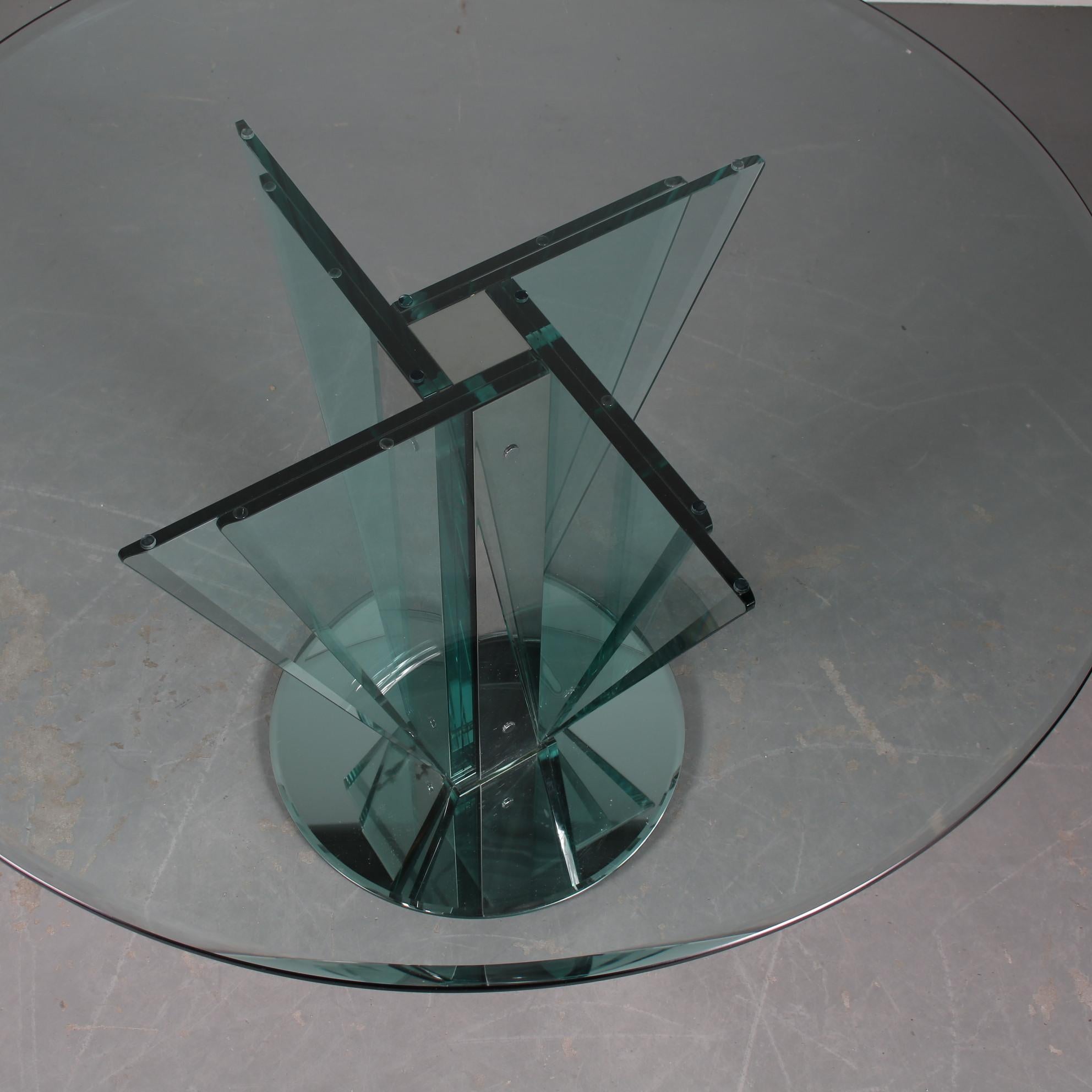 Nile Glass Table attributed to Pietro Chiesa for Fontana Arte, Italy 1970 For Sale 2