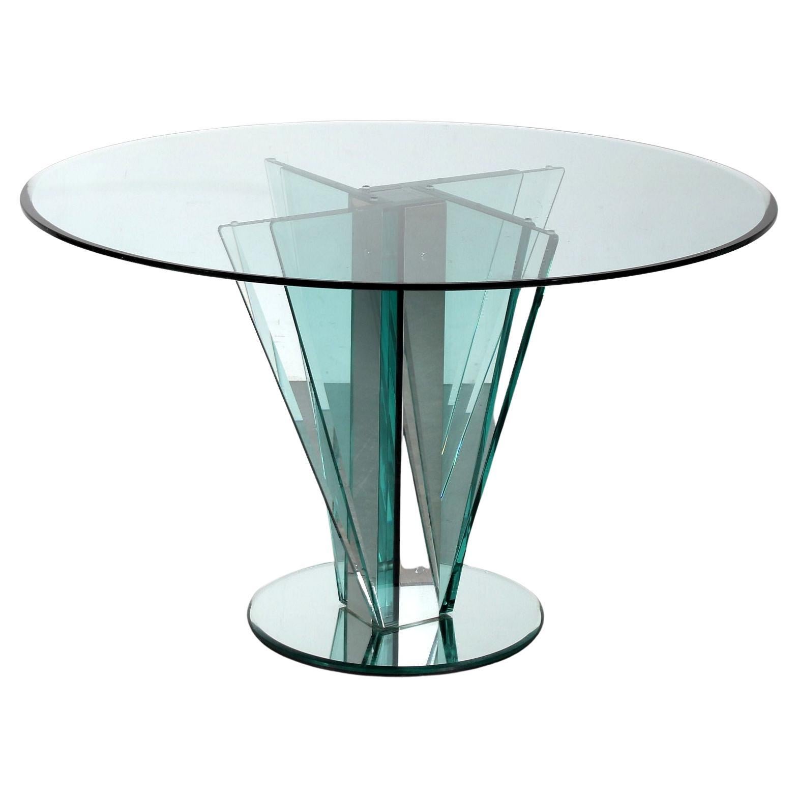 Nile Glass Table attributed to Pietro Chiesa for Fontana Arte, Italy 1970