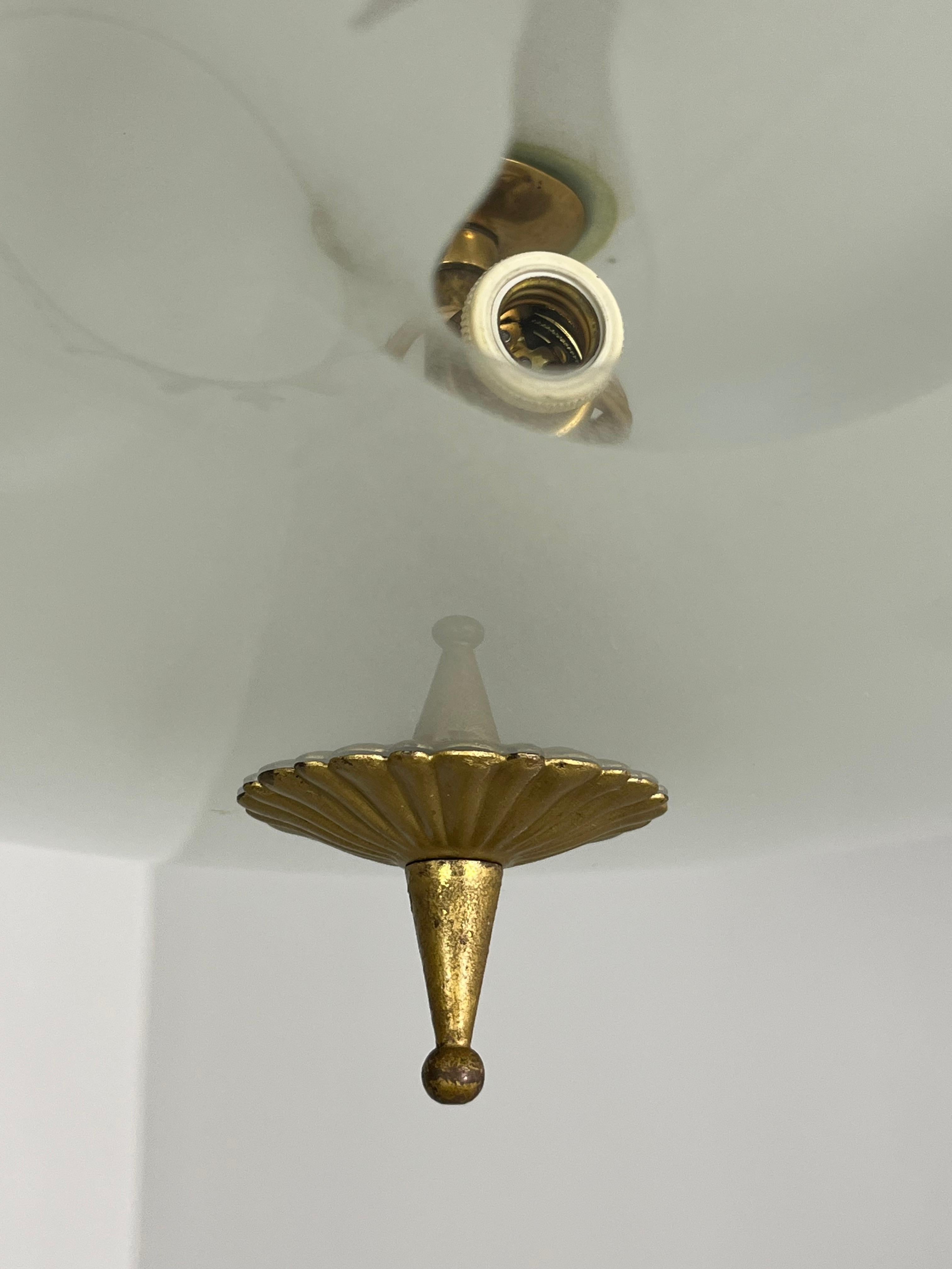 Nilgrüner Murano-Glaslüster, Pietro Chiesa für Fontana Arte 1950er Jahre im Angebot 6
