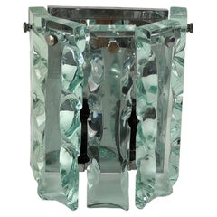 Nile green Murano glass Wall Lamp attributed to Zeroquattro for Fontana Arte