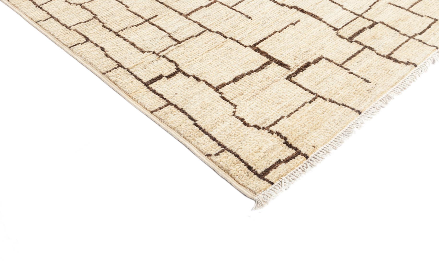 Inspired by the weavings of the Beni Ourain nomadic tribe in Morocco's snowy Atlas Mountains, this modern version offers lushness and warmth in addition to style. Its plush, shaggy pile is reminiscent of the original carpets, which were used as