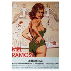 Vintage 'Nile Queen' Signed Mel Ramos Exhibition Poster Pop Art