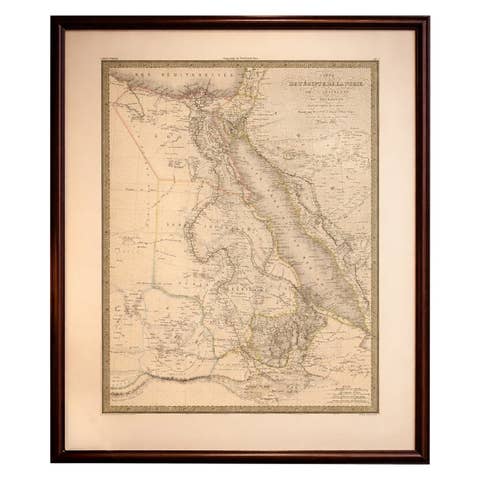 Nile River & Abyssinia Antique Map, Ethiopia–Sudan–Egypt, Lapie 1837