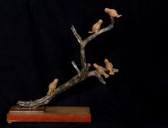 Meeting, scultura animale in bronzo con firma autografa di Nili Carasso