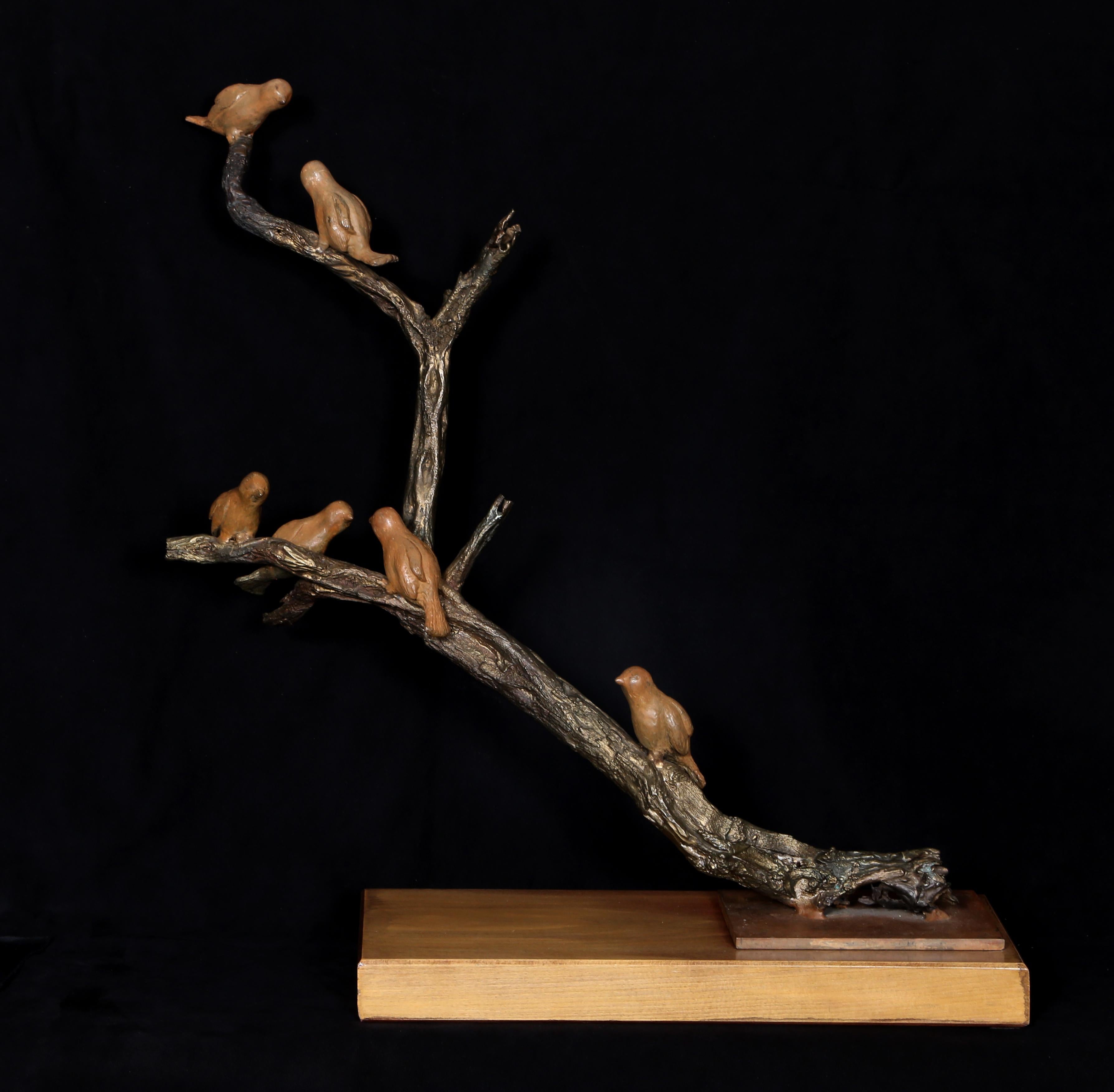 Meeting, Bronze Animal Sculpture with Inscribed Signature by Nili Carasso