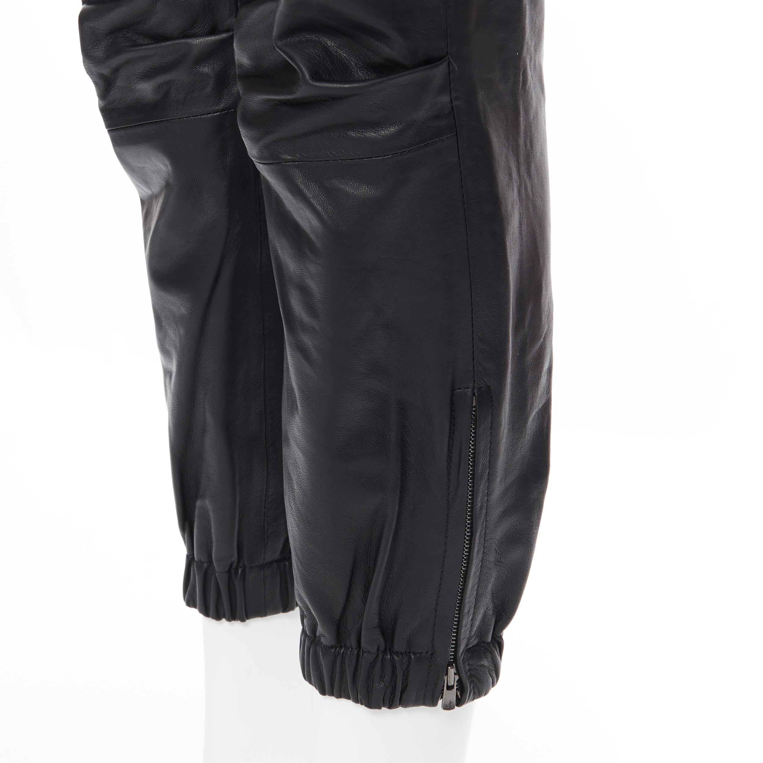 NILI LOTAN 100% lambskin leather elasticated cuff hem casual pants US0 XS
Brand: Nili Lotan
Model Name / Style: Leather pants
Material: Leather
Color: Black
Pattern: Solid
Extra Detail: Button fly closure. 4-pocket design. Elasticated cuff hem with