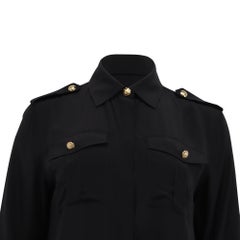 Robe-chemise mi-longue « Adelaide » de Nili Lotan en soie noire