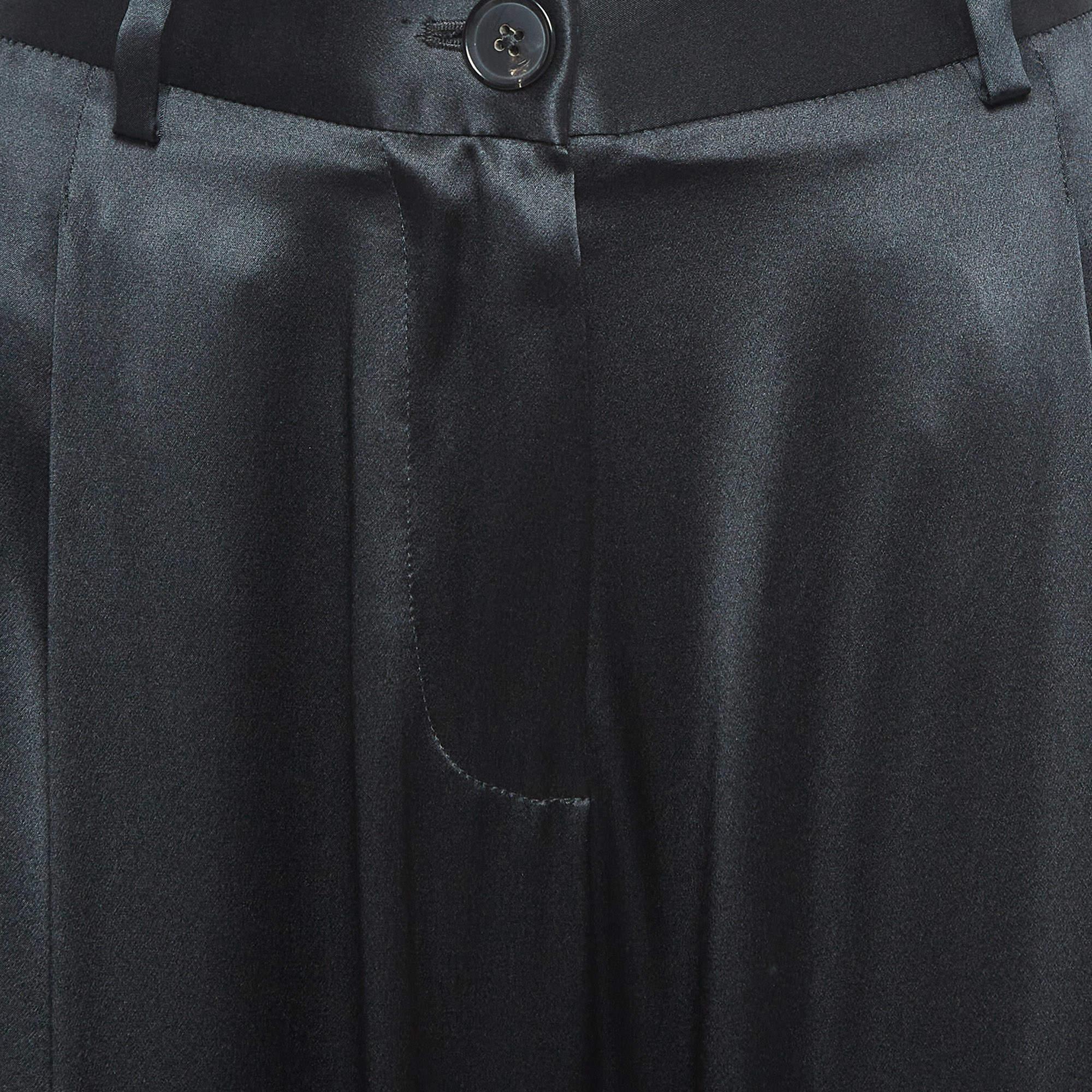 Nili Lotan Pantalones Sevilla Satén Negro M en Nuevo estado para la venta en Dubai, Al Qouz 2