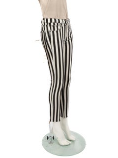 Nili Lotan Black & White Striped Jeans Size XS