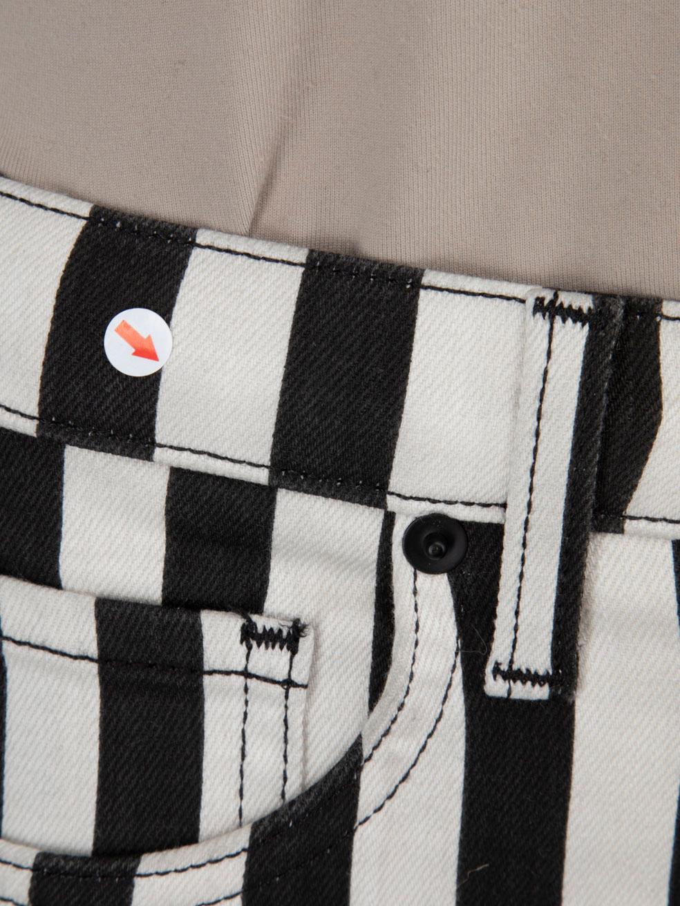 Women's Nili Lotan Black & White Striped Jeans Size XS For Sale