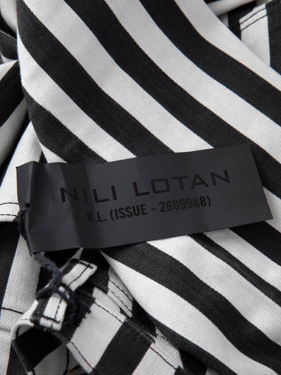 Nili Lotan Black & White Striped Jeans Size XS For Sale 2