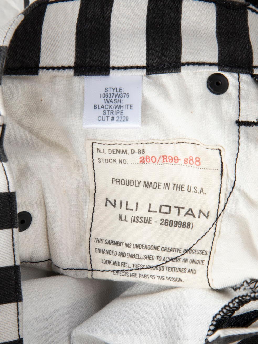 Jeans a righe bianche e nere Nili Lotan Lotan Taglia XS in vendita 4