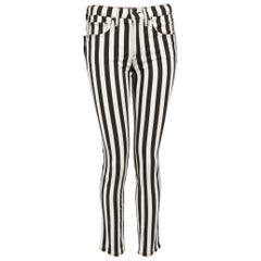 Nili Lotan Black & White Striped Jeans Size XS