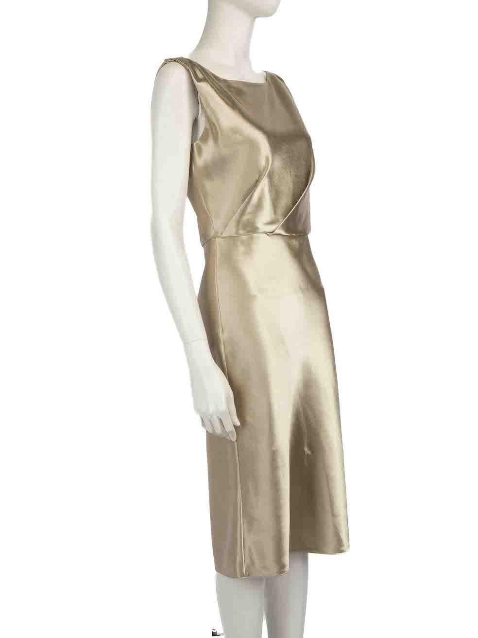 CONDITION is Never worn, with tags. No visible wear to dress is evident, however there are plucks to the weave at the front and the back due to poor storage on this new Nili Lotan designer resale item.
 
 
 
 Details
 
 
 Gold
 
 Polyester
 
 Midi