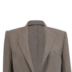 Blazer à simple boutonnage Nili Lotan en laine marron à motif pied-de-poule