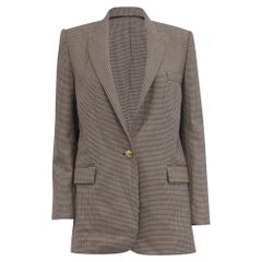 Blazer à simple boutonnage Nili Lotan en laine marron à motif pied-de-poule