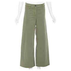 NILI LOTAN Megan camo washed cotton twill casual utility wide leg pants US4 S