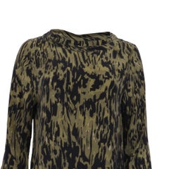 Mini-robe imprimée Nili Lotan en soie verte