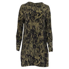 Mini-robe imprimée Nili Lotan en soie verte