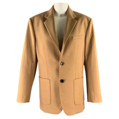 NILI LOTAN Size M Tan Wool Notch Lapel Jacket