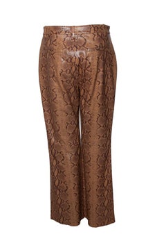 Nili lotan, snake printed leather trousers