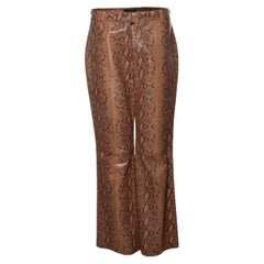 Nili lotan, snake printed leather trousers