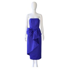 Nili Martin - Blue Cocktail Dress with Bow Detailing