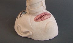 Narcissus Nili Pincas Contemporary art sculpture terracotta pastel woman totem