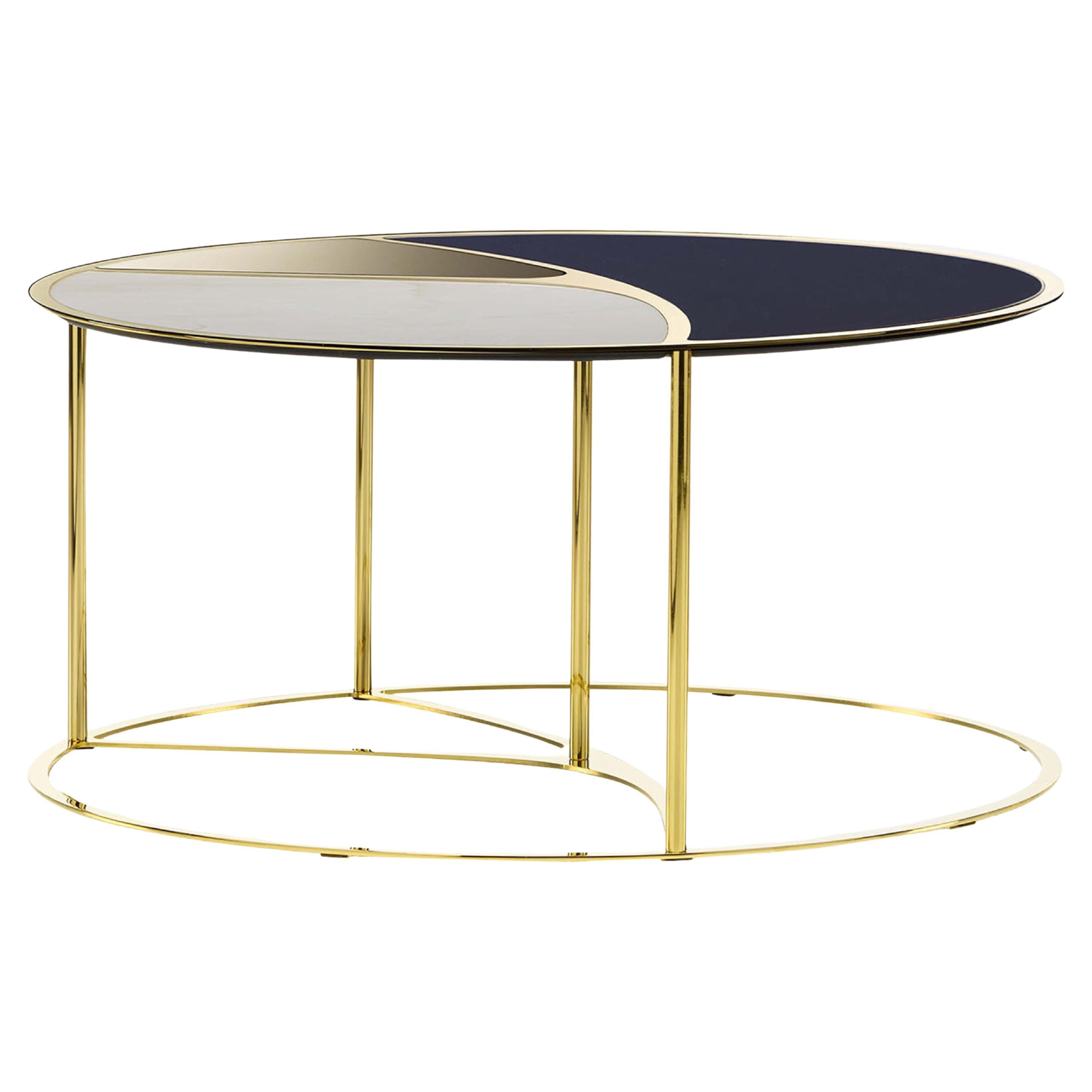 Nilo Round Polychrome Coffee Table For Sale