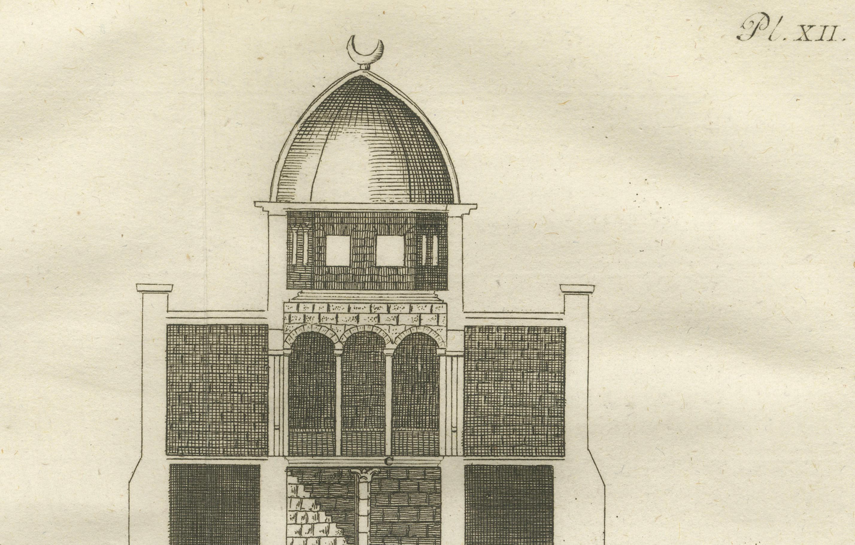 XVIIIe siècle Nilomètre au Caire - Section et plan pour mesurer les crues du Nil, Egypte 1776 en vente