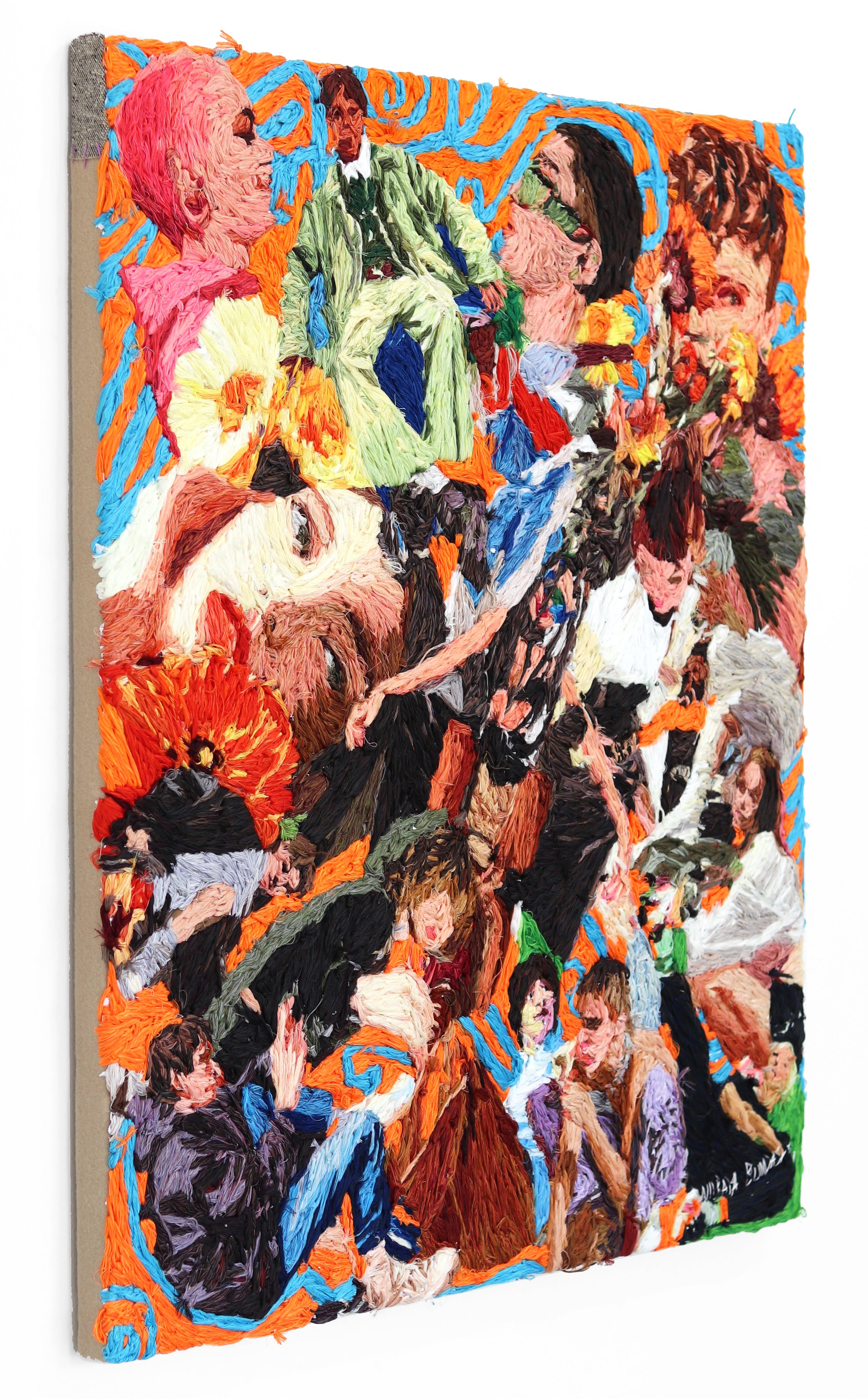 Tu corazón decidió  -  Obra de Arte en Técnica Mixta sobre Lienzo con Texturas Vibrantes en venta 1