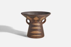 Nils Allan Johannesson, Vase, Brown-Glazed Stoneware, Sweden, 1960s
