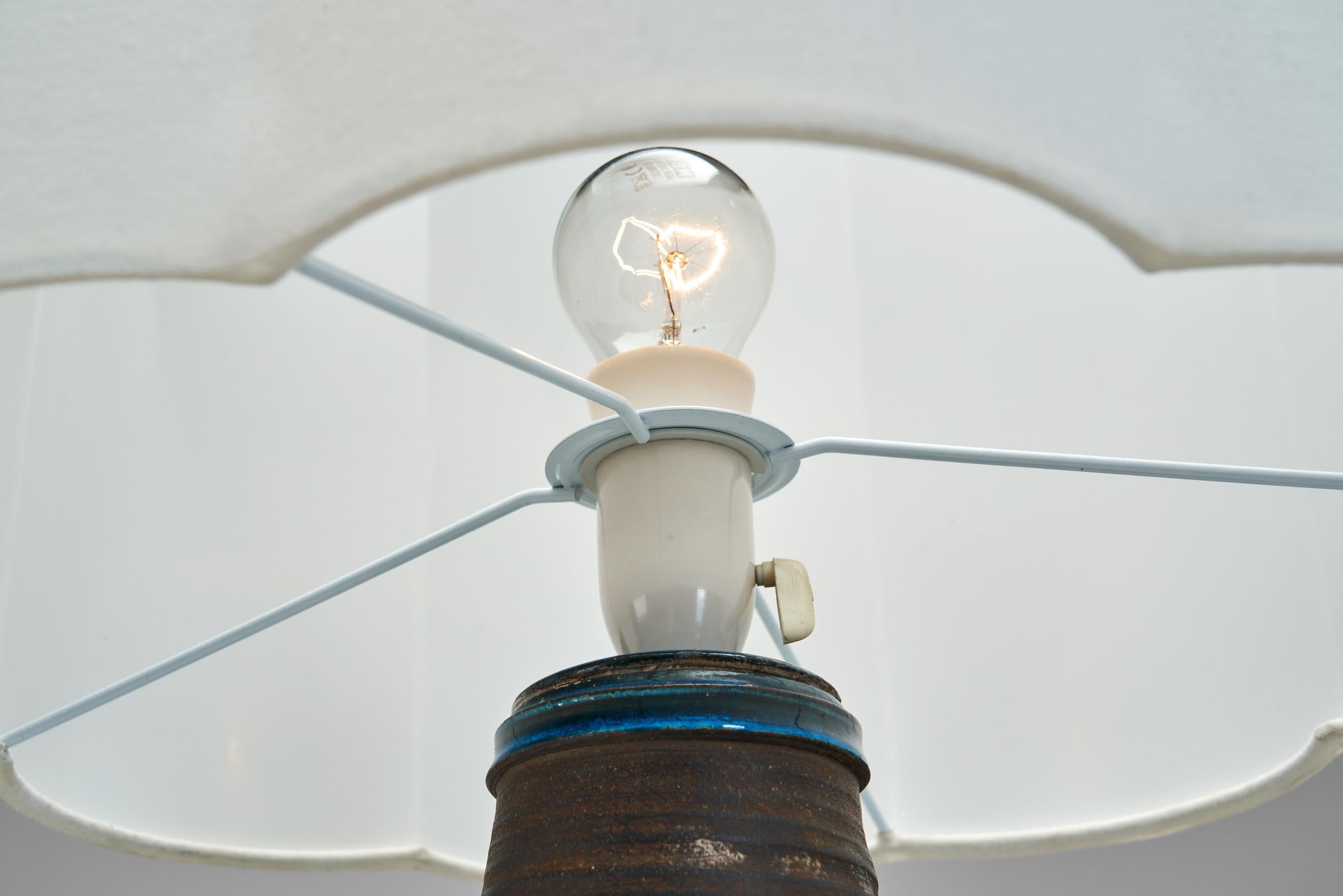 Nils and Herman Kähler Ceramic Table Lamp, Denmark 1960s en vente 6