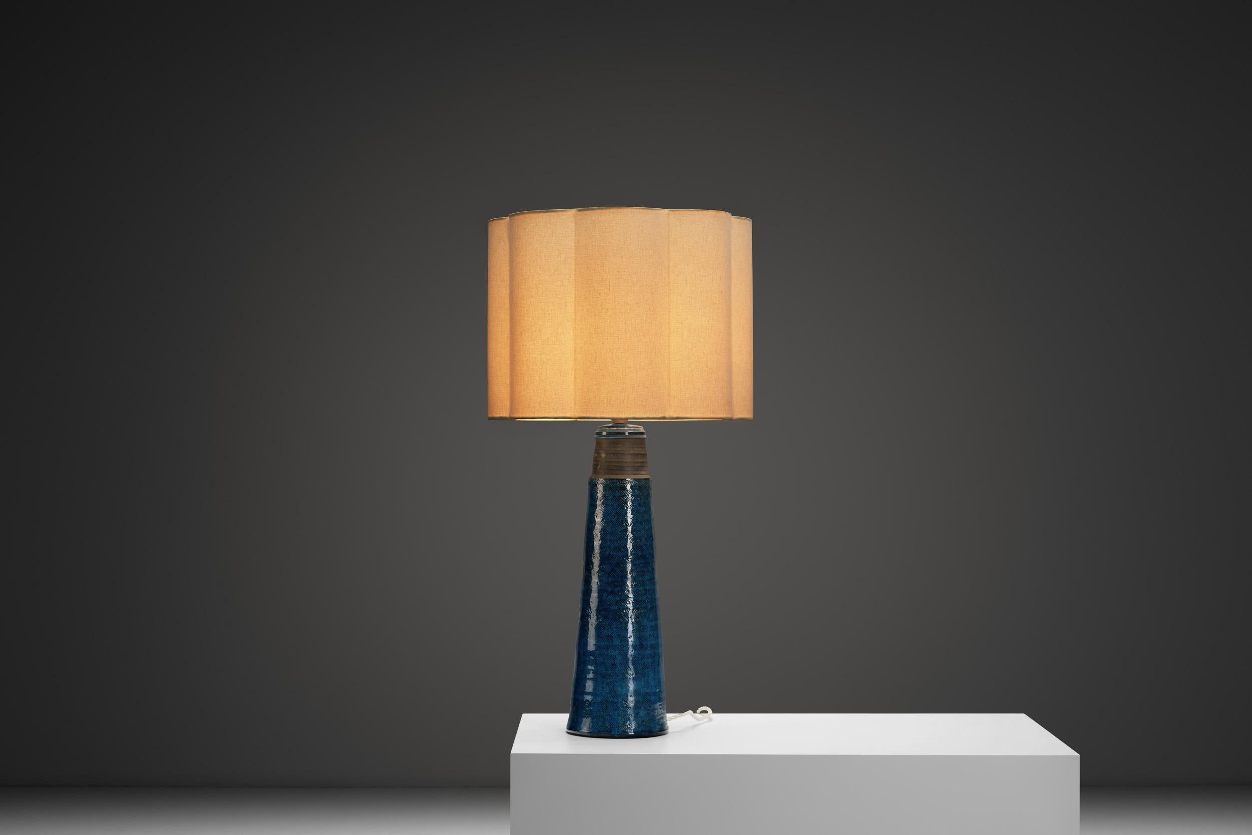 Milieu du XXe siècle Nils and Herman Kähler Ceramic Table Lamp, Denmark 1960s en vente