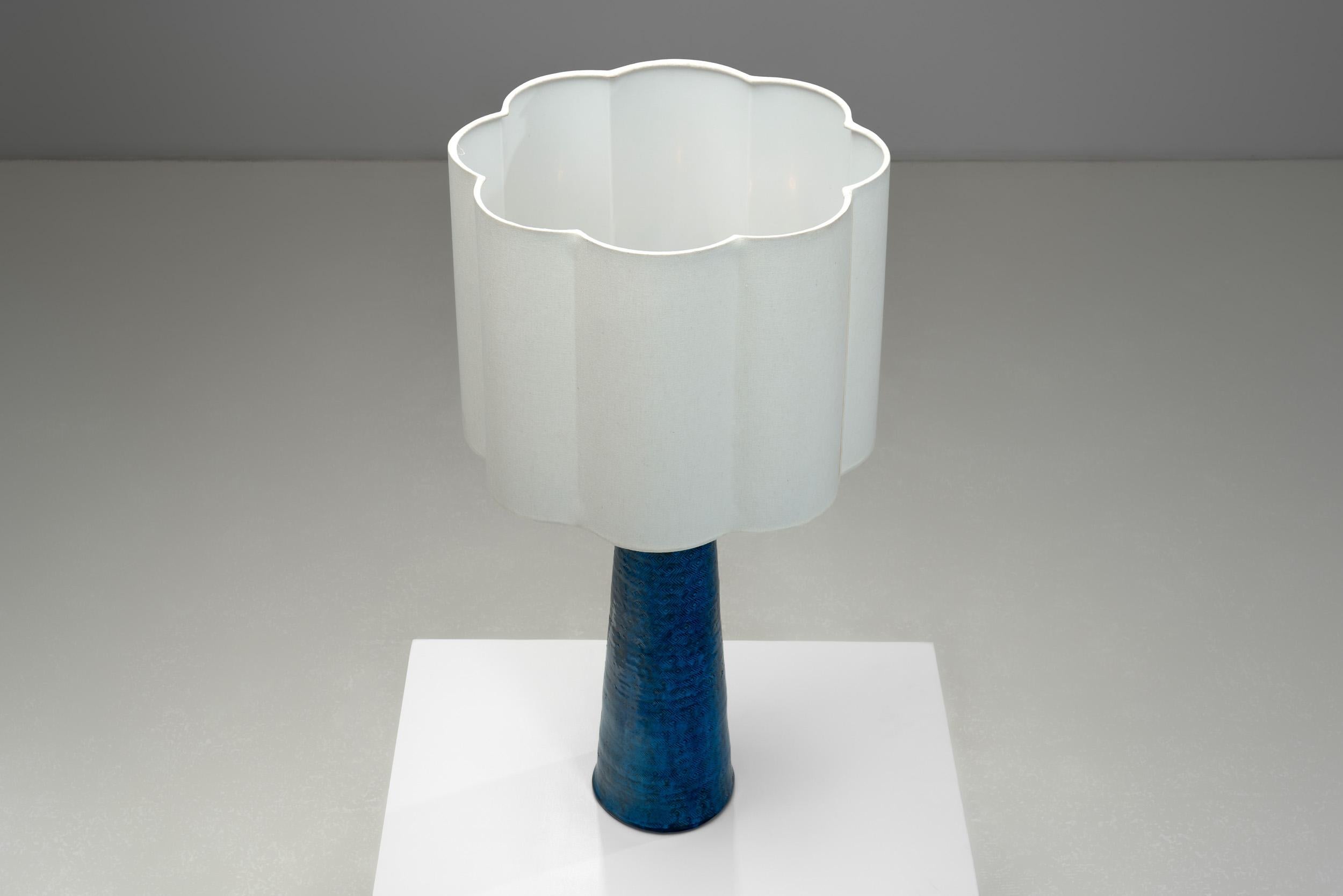 Nils and Herman Kähler Ceramic Table Lamp, Denmark 1960s en vente 1