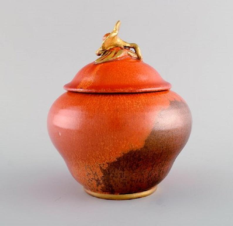Art Nouveau Nils Emil Lundström for Rörstrand, Antique Lidded Jar, Early 20th Century For Sale