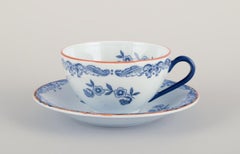 Nils Emil Lundström for Rörstrand. Set of six "Ostindia" coffee cups and saucers