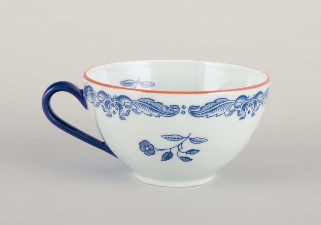 Nils Emil Lundström para Rörstrand. Juego de seis tazas y platillos de café 