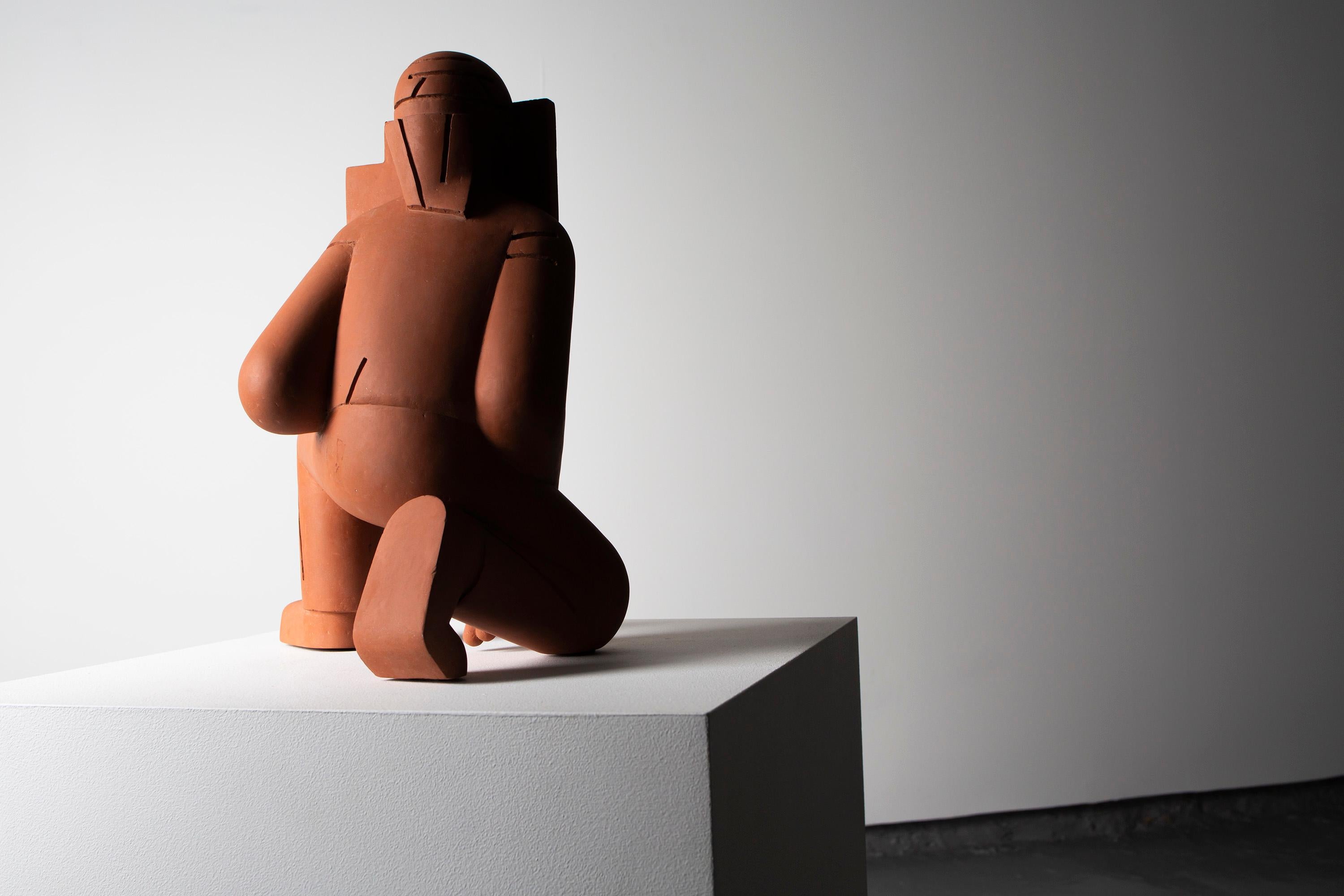 «Dave Canterbury`s apology» Figurative Sculpture by Nils Erichsen Martin 7
