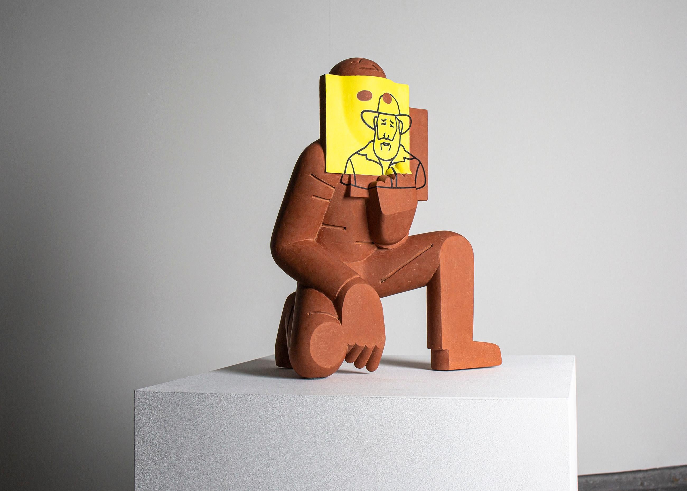 «Dave Canterbury`s apology» Figurative Sculpture by Nils Erichsen Martin 8