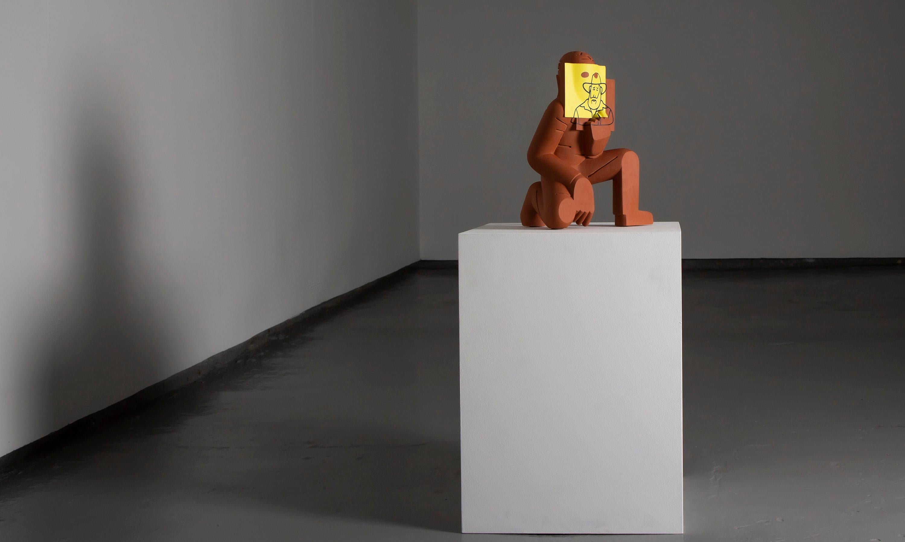 «Dave Canterbury`s apology» Figurative Sculpture by Nils Erichsen Martin 1