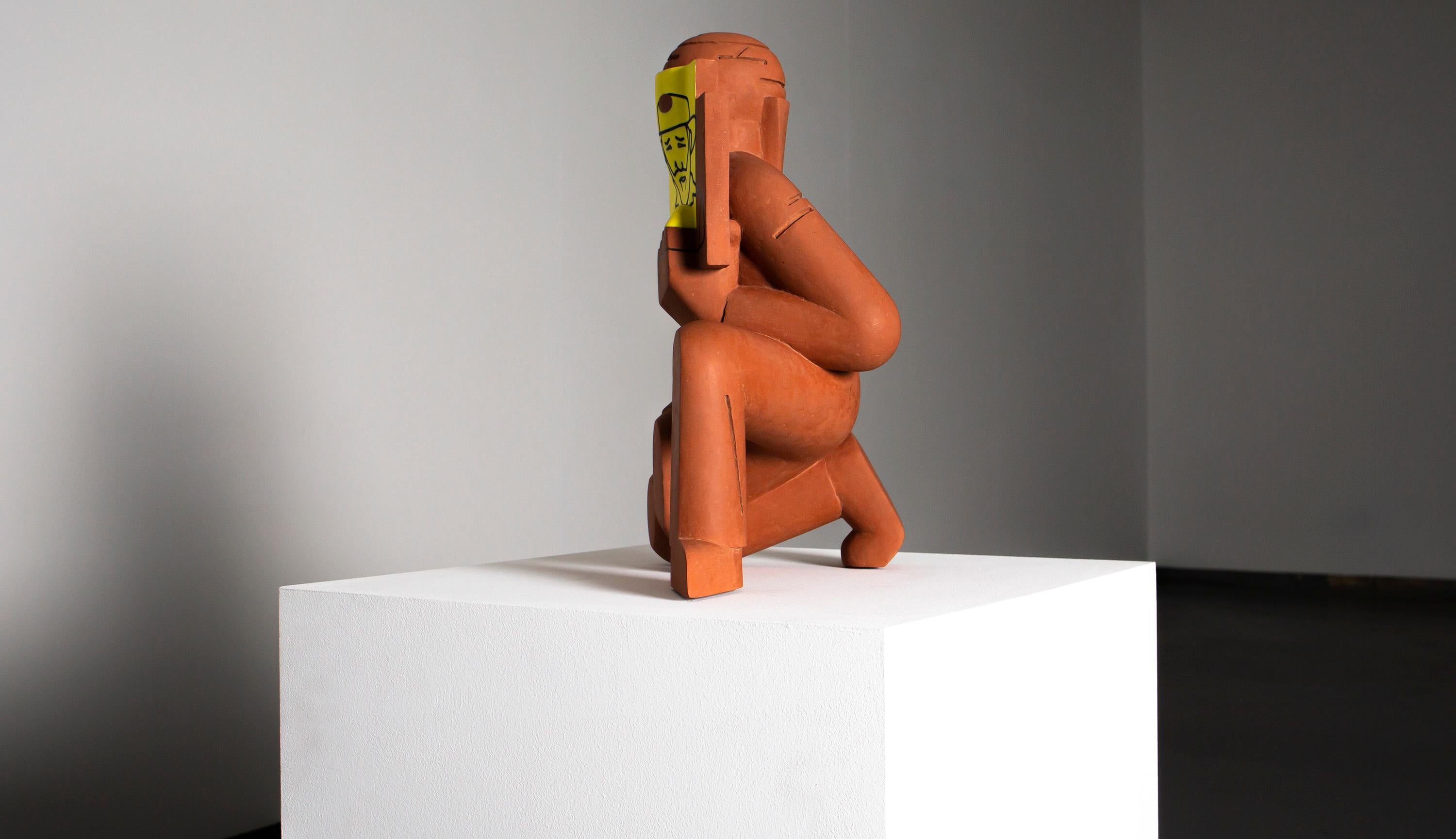 «Dave Canterbury`s apology» Figurative Sculpture by Nils Erichsen Martin 3