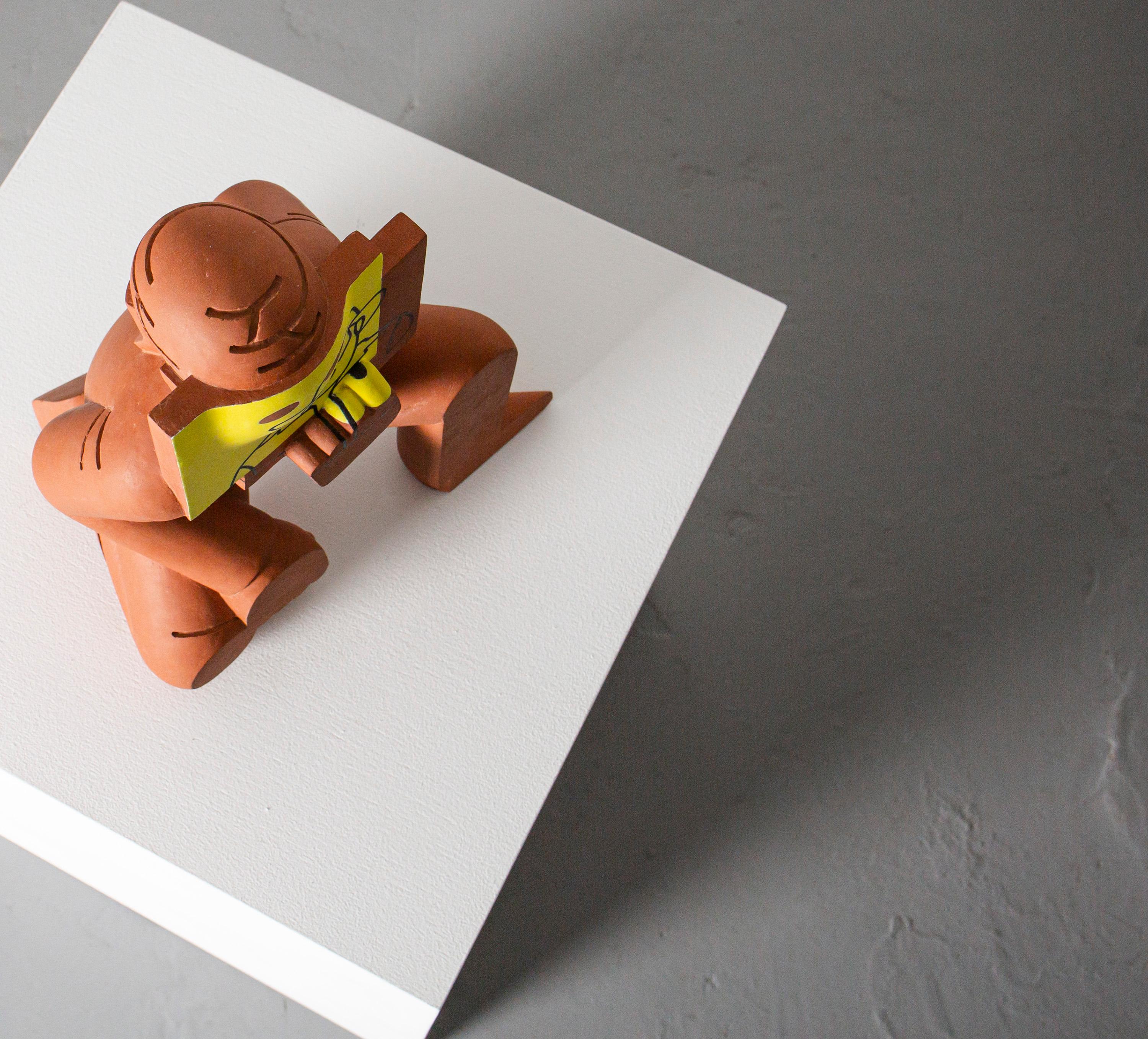 «Dave Canterbury`s apology» Figurative Sculpture by Nils Erichsen Martin 4